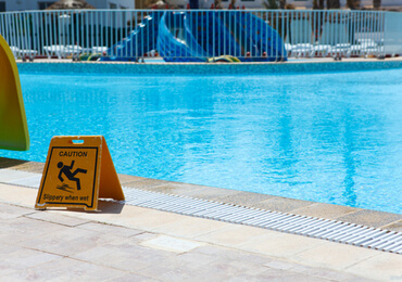 swimming pool accident warning sign