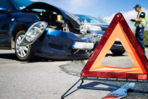 Car accident on the road