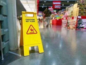 slip and fall accident sign