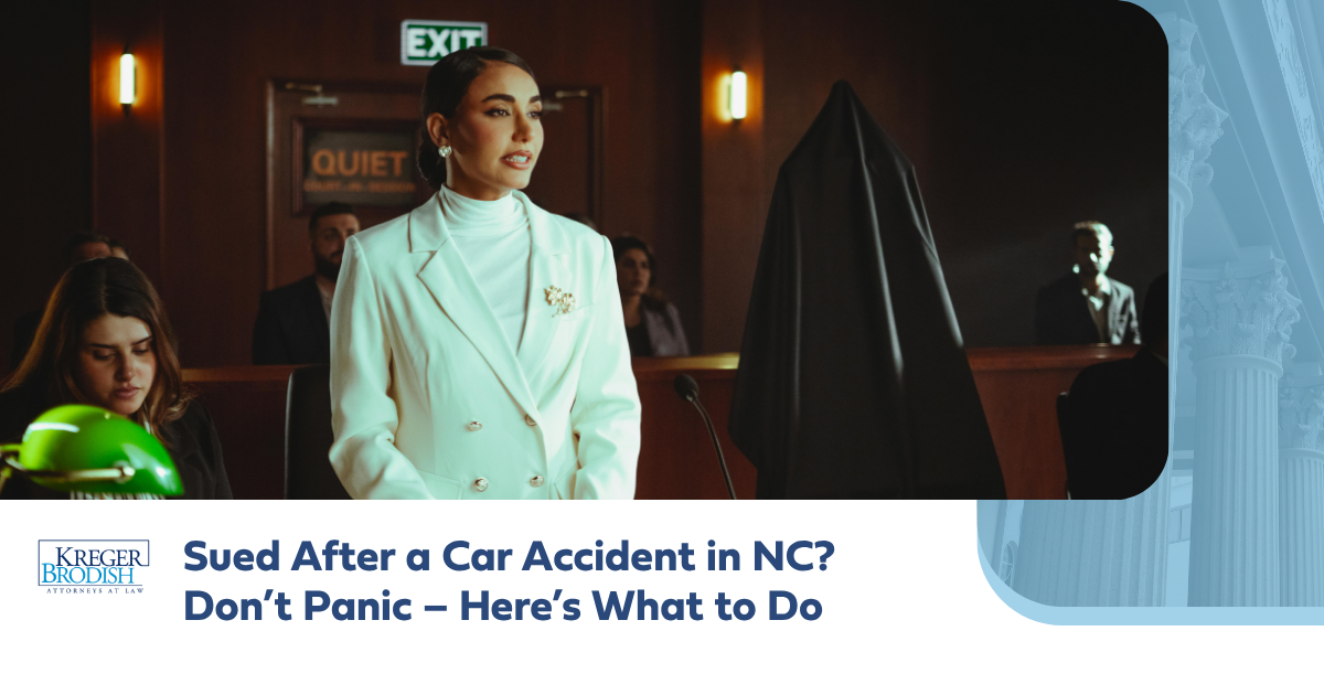 Sued After a Car Accident in NC Don’t Panic – Here’s What to Do